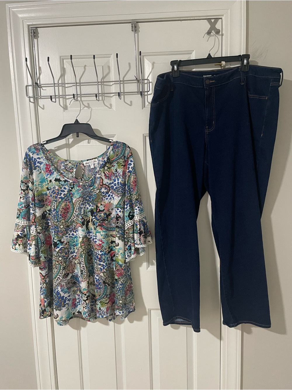 Colorful Paisley Bell Sleeve Top